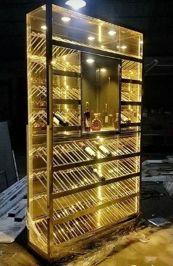 不锈钢制品酒柜dgxgy168精湛工艺独特创意提升空间的艺术品味展现浪漫和细腻之美 