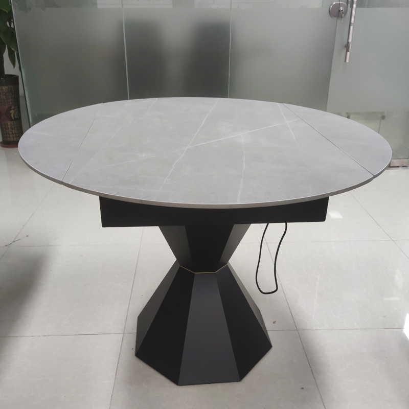 岩板餐桌的表面无论如何抛光切割都和表面一致使其应用于各种桌椅几柜等高颜值家具中