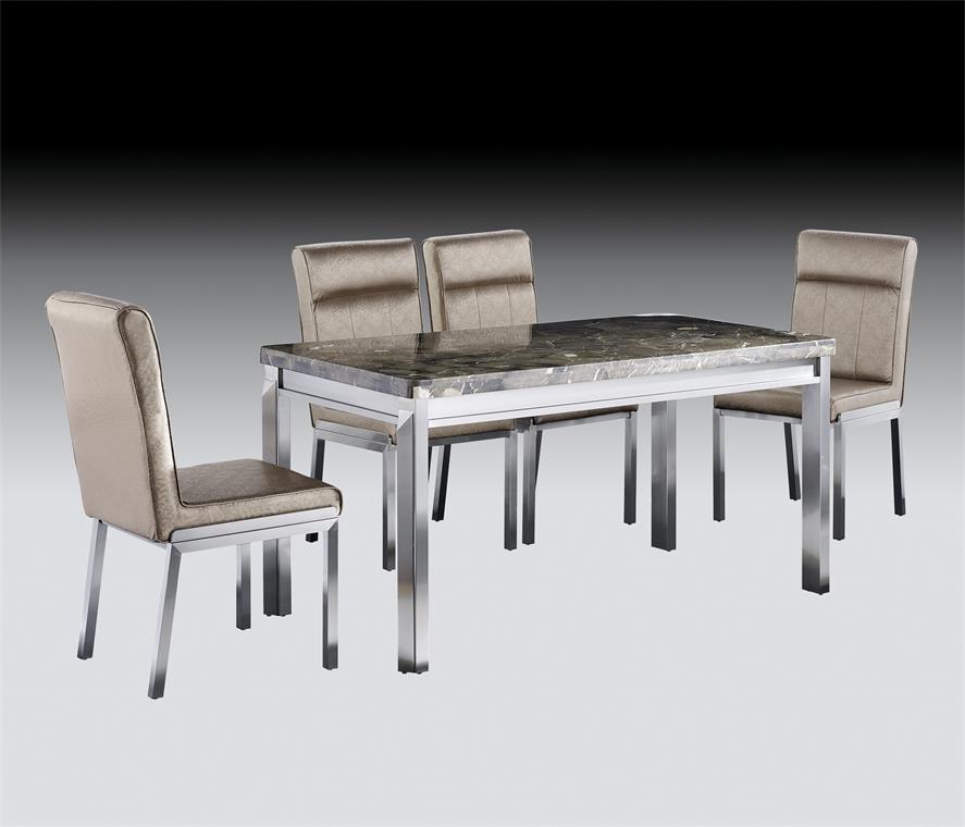 亮金色鑫广意不锈钢餐桌椅是现代感和奢华感兼具的颜色充满时尚精致的现代魅力