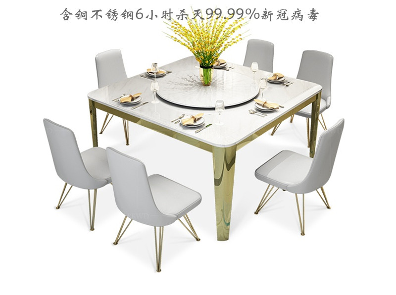 不锈钢餐桌椅综合成本低款式尺寸合理适合消费者需要-鑫广意